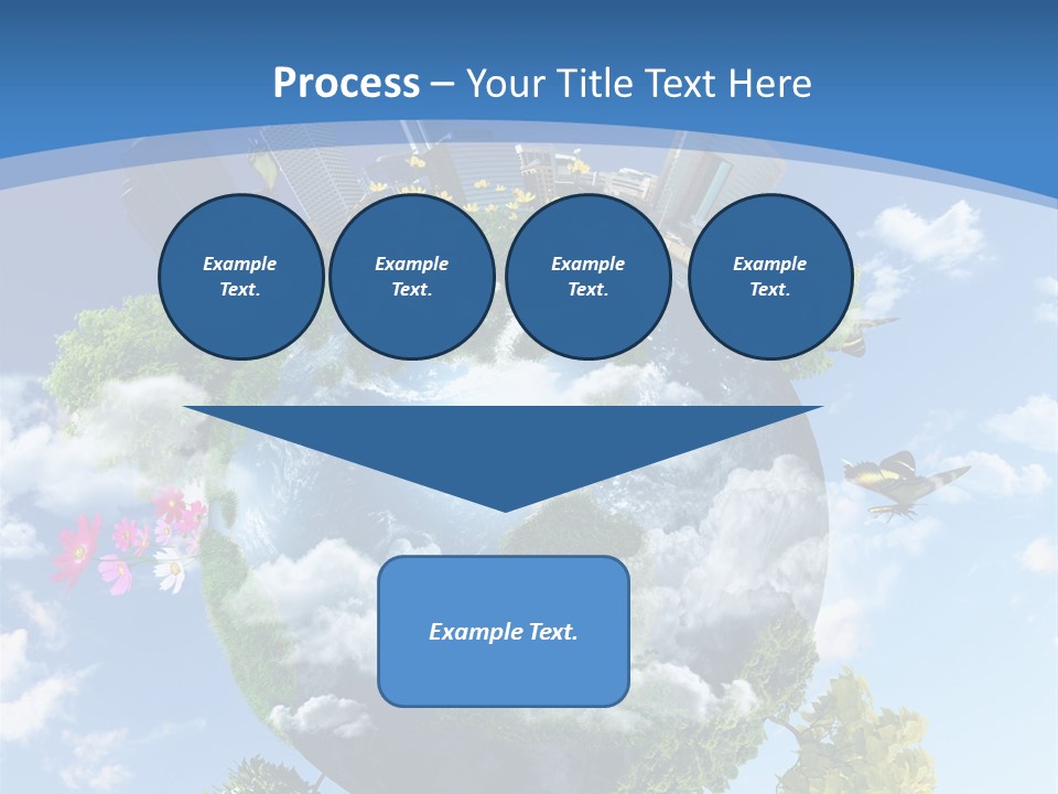 Spherical Reforestation Symbol PowerPoint Template