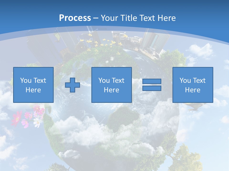 Spherical Reforestation Symbol PowerPoint Template