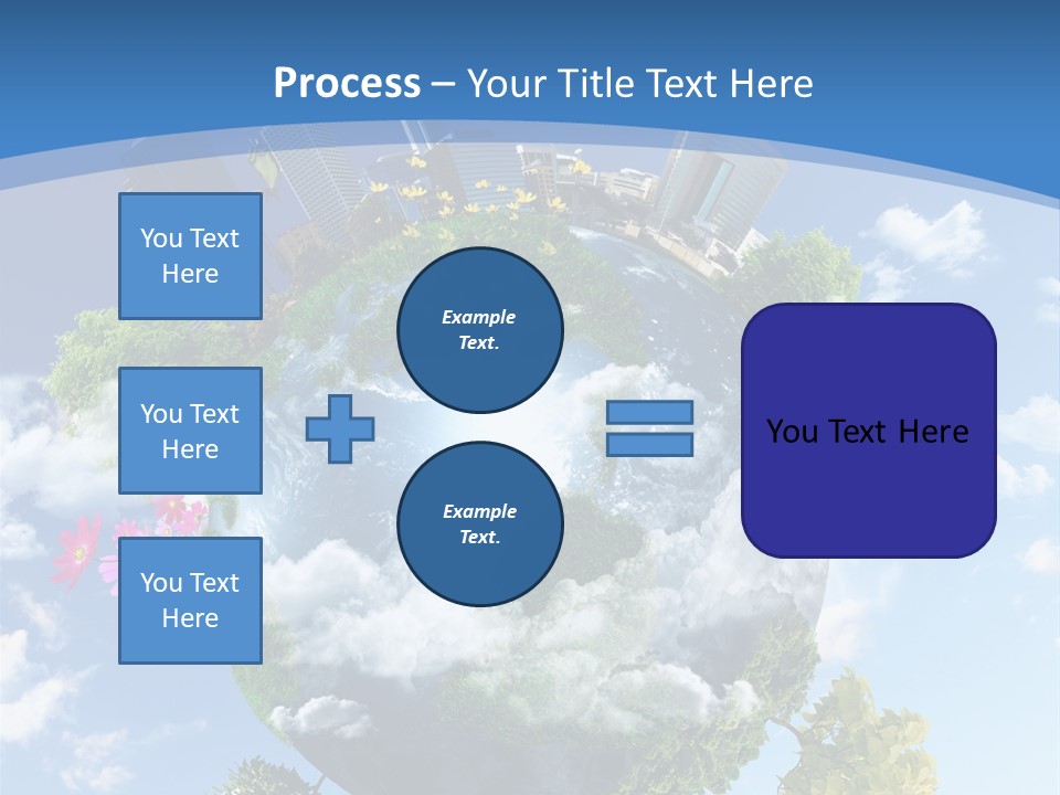 Spherical Reforestation Symbol PowerPoint Template