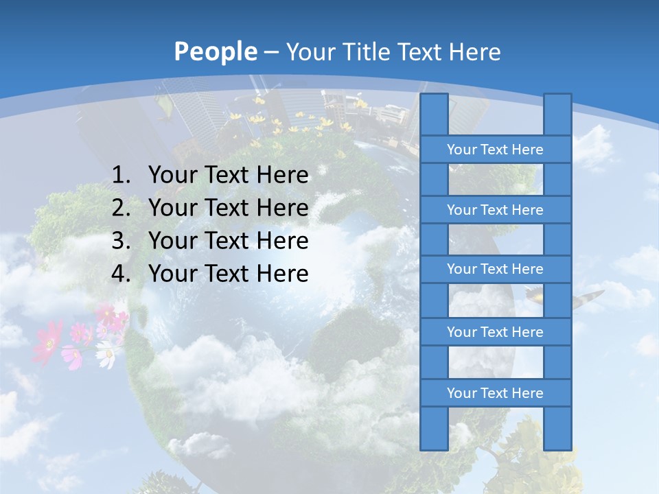 Spherical Reforestation Symbol PowerPoint Template