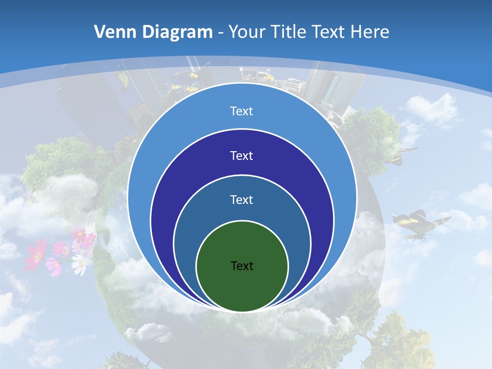 Spherical Reforestation Symbol PowerPoint Template