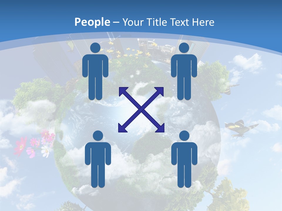 Spherical Reforestation Symbol PowerPoint Template