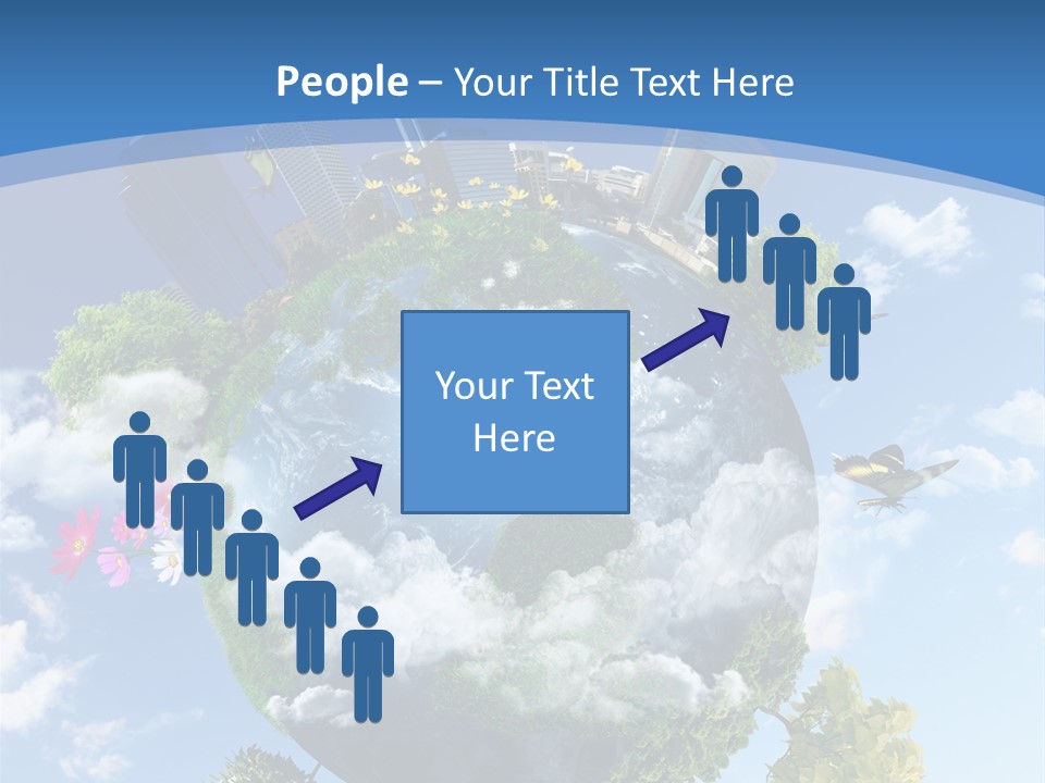 Spherical Reforestation Symbol PowerPoint Template