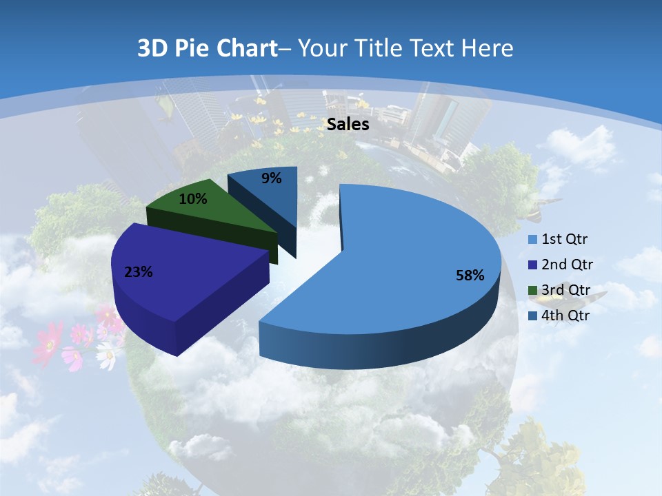 Spherical Reforestation Symbol PowerPoint Template