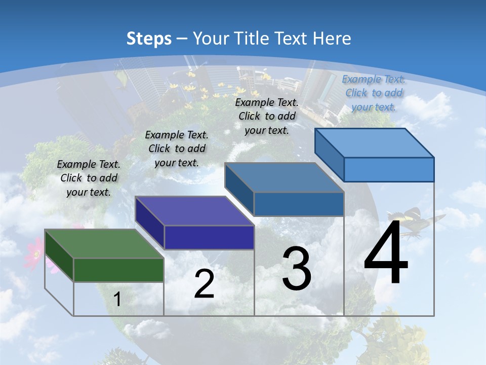 Spherical Reforestation Symbol PowerPoint Template