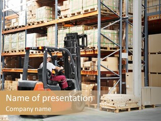 Rack Arrangement Worker Store PowerPoint Template