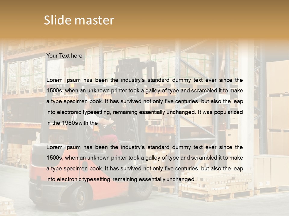 Rack Arrangement Worker Store PowerPoint Template