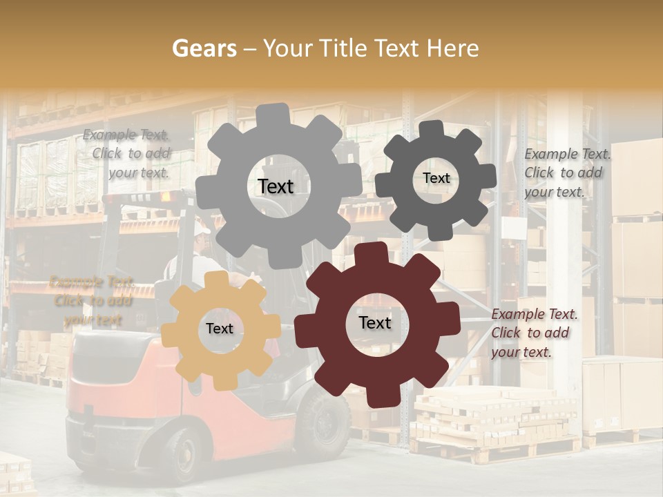 Rack Arrangement Worker Store PowerPoint Template
