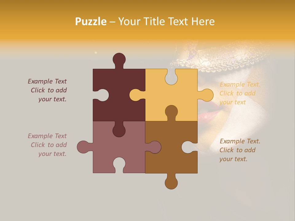 Mysterious Mouth Close Up PowerPoint Template