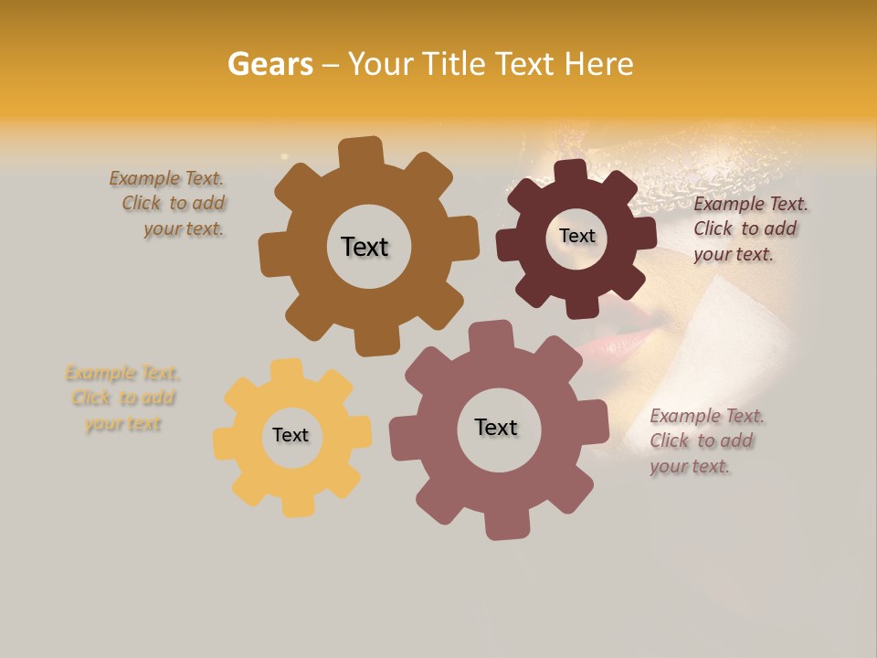 Mysterious Mouth Close Up PowerPoint Template