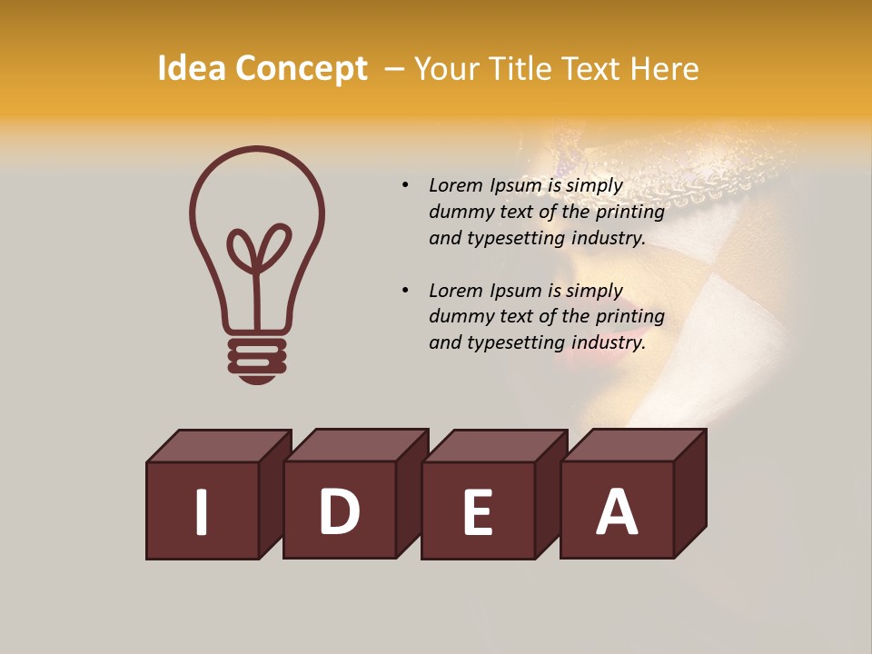 Mysterious Mouth Close Up PowerPoint Template