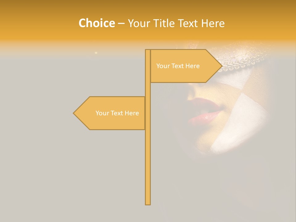 Mysterious Mouth Close Up PowerPoint Template