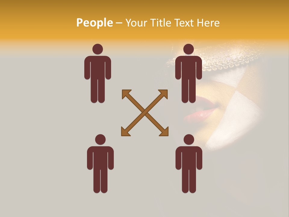 Mysterious Mouth Close Up PowerPoint Template