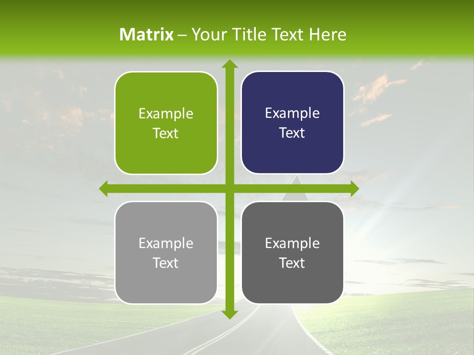 Lane Direction Progress PowerPoint Template