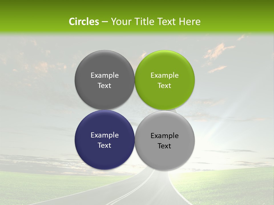Lane Direction Progress PowerPoint Template