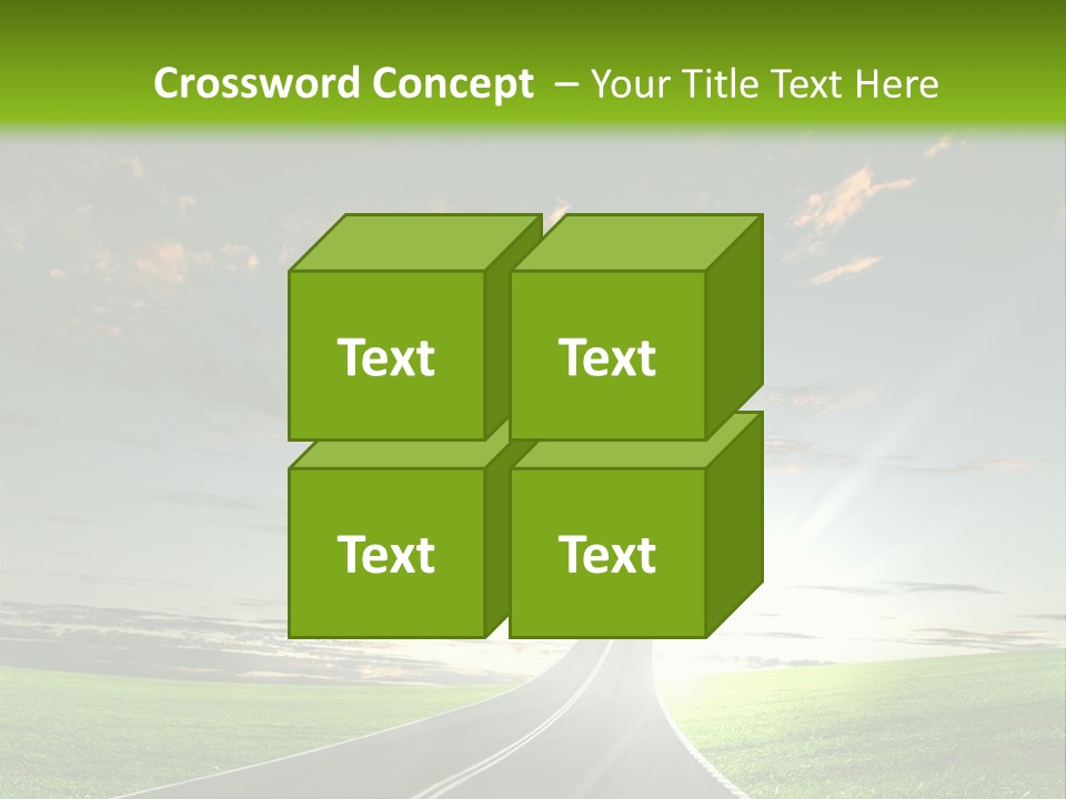 Lane Direction Progress PowerPoint Template