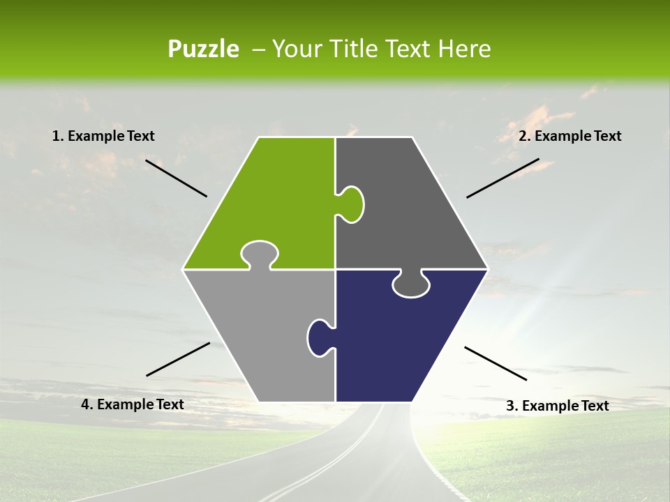 Lane Direction Progress PowerPoint Template