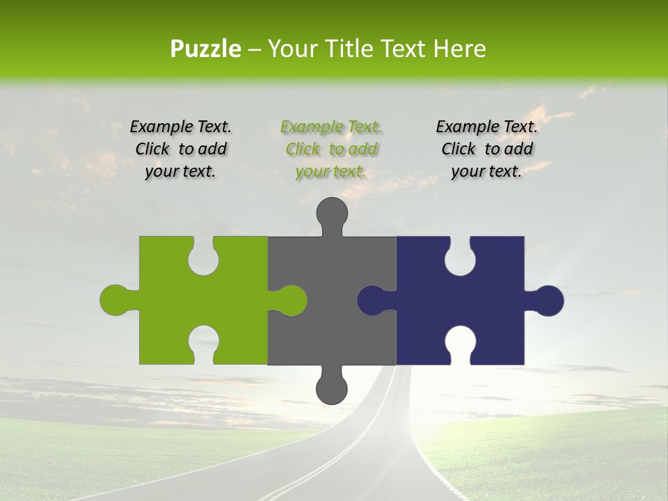 Lane Direction Progress PowerPoint Template