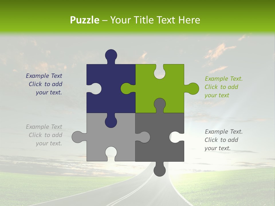 Lane Direction Progress PowerPoint Template