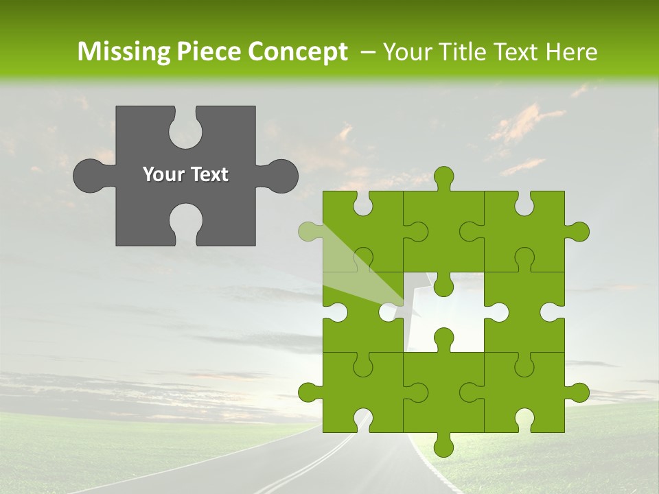 Lane Direction Progress PowerPoint Template