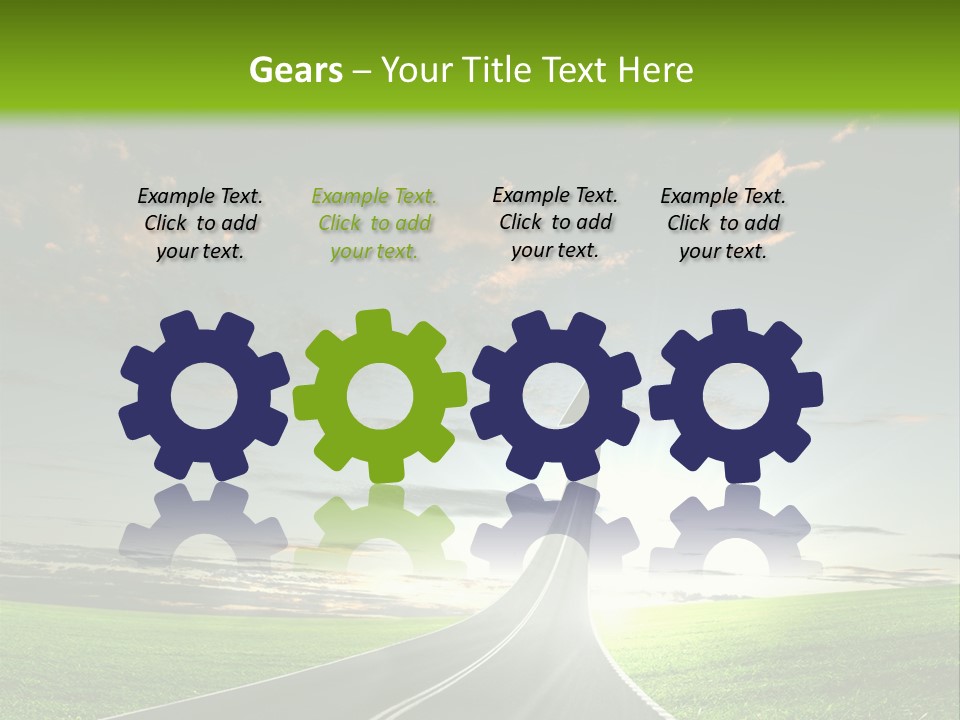 Lane Direction Progress PowerPoint Template