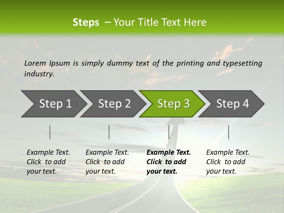 Lane Direction Progress PowerPoint Template