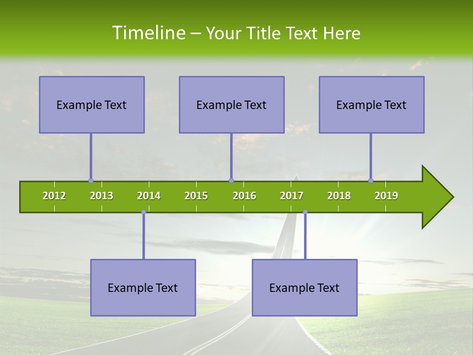 Lane Direction Progress PowerPoint Template