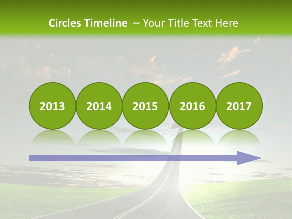 Lane Direction Progress PowerPoint Template