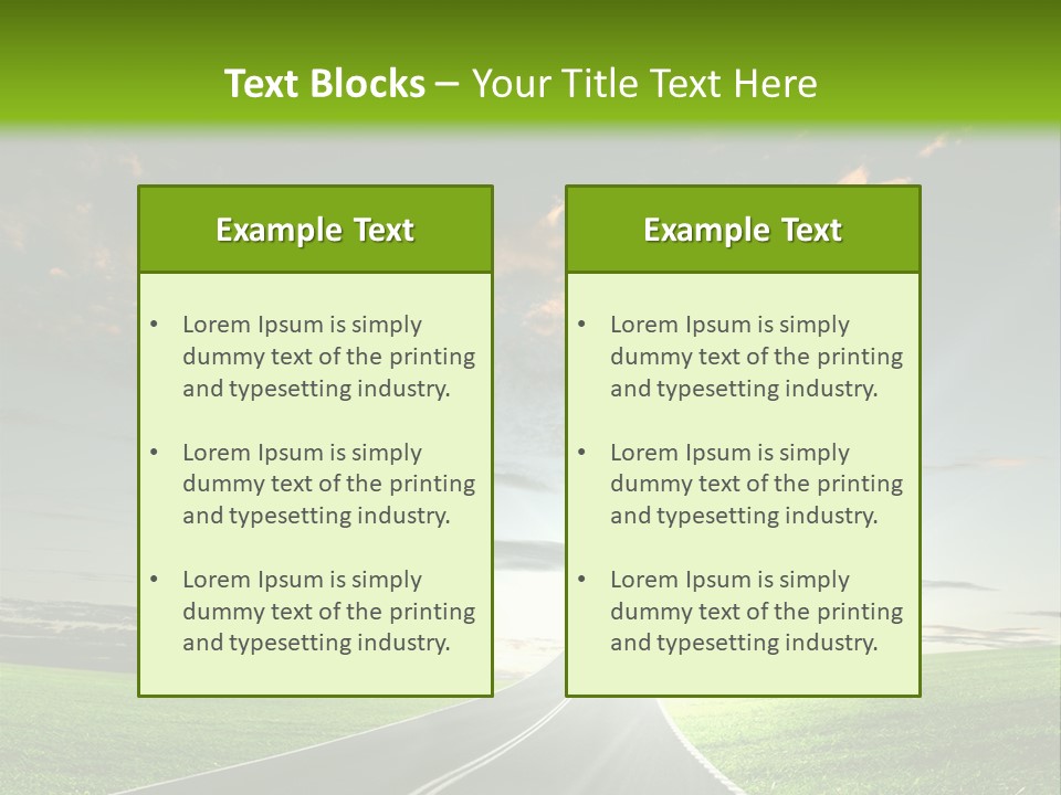 Lane Direction Progress PowerPoint Template