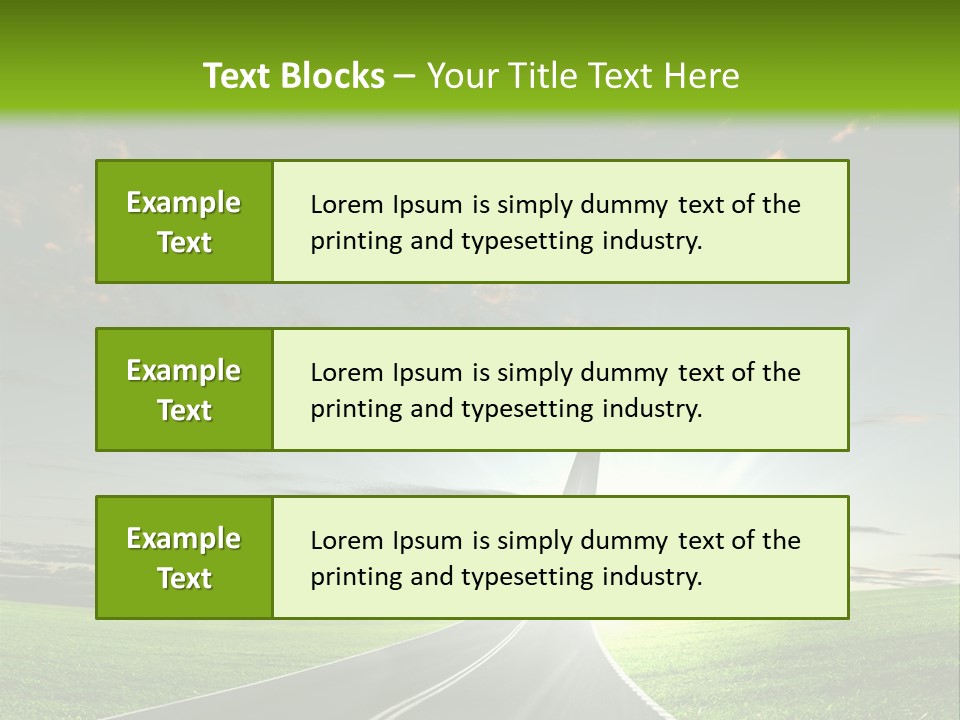 Lane Direction Progress PowerPoint Template