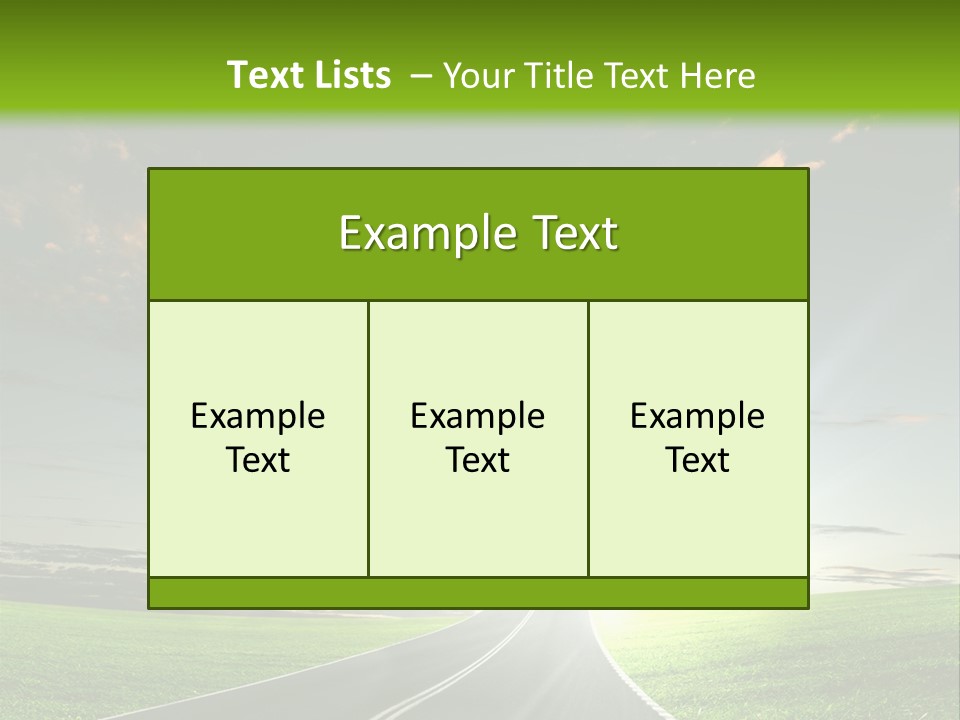 Lane Direction Progress PowerPoint Template