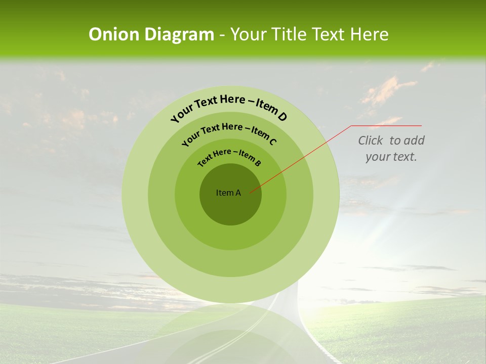 Lane Direction Progress PowerPoint Template