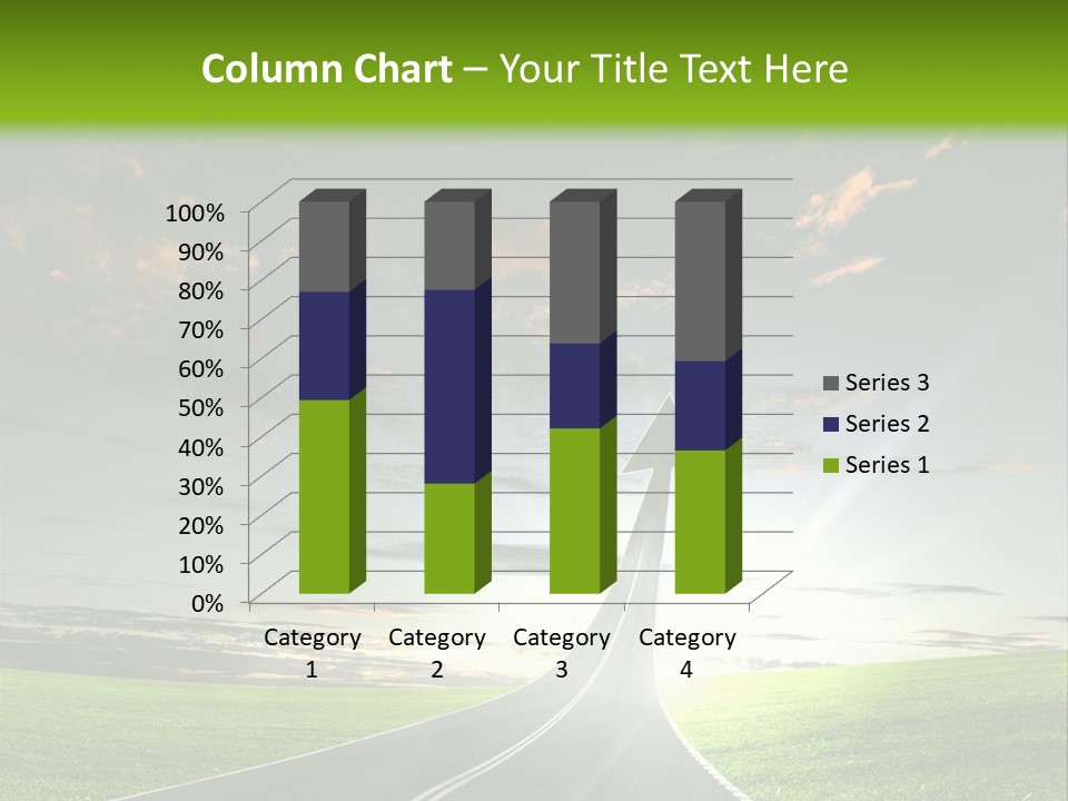 Lane Direction Progress PowerPoint Template
