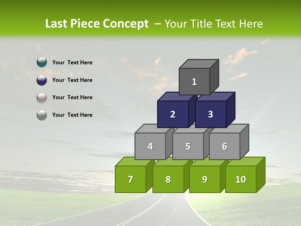 Lane Direction Progress PowerPoint Template
