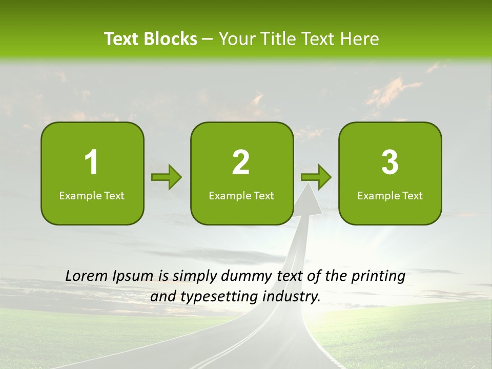 Lane Direction Progress PowerPoint Template