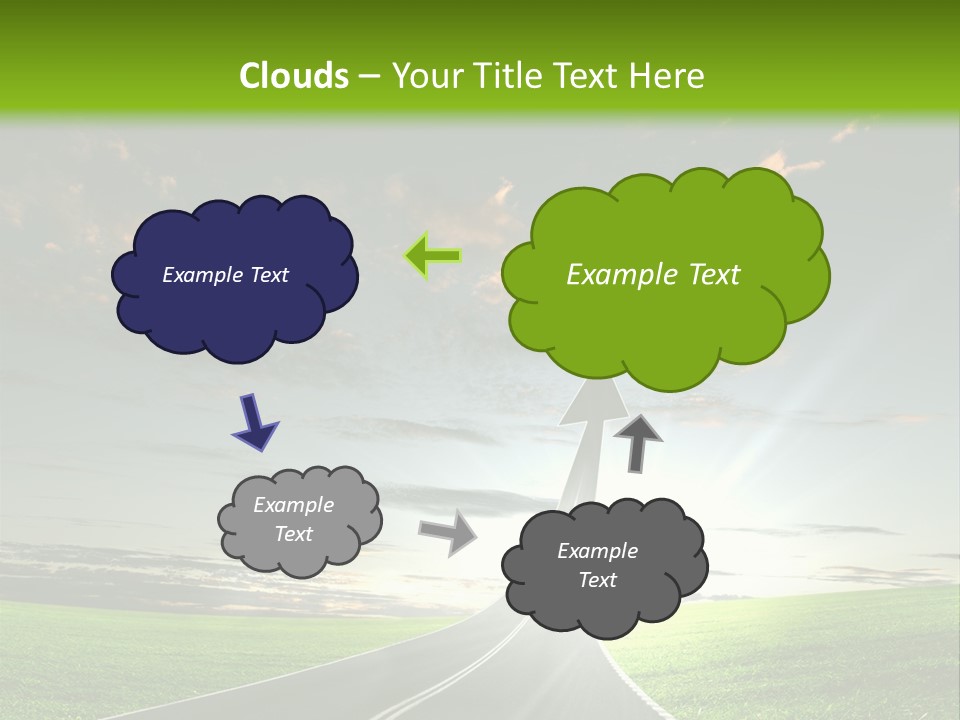 Lane Direction Progress PowerPoint Template