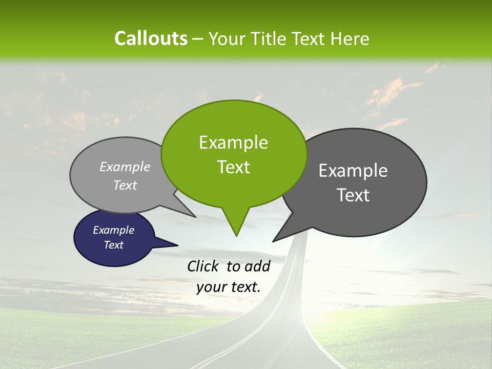 Lane Direction Progress PowerPoint Template