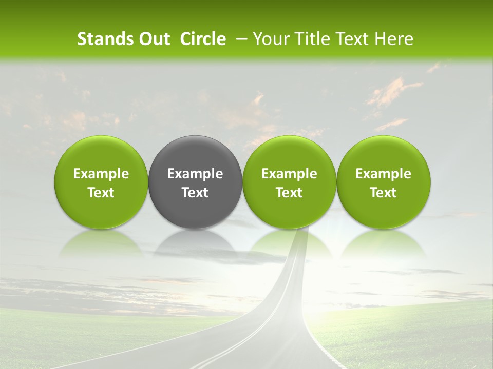 Lane Direction Progress PowerPoint Template