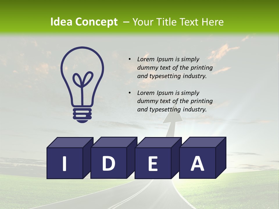 Lane Direction Progress PowerPoint Template