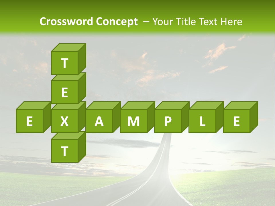 Lane Direction Progress PowerPoint Template