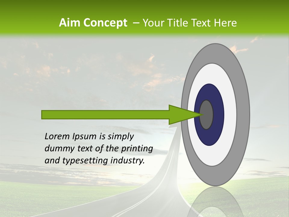 Lane Direction Progress PowerPoint Template