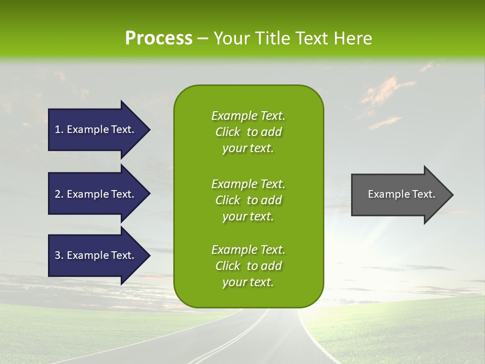 Lane Direction Progress PowerPoint Template
