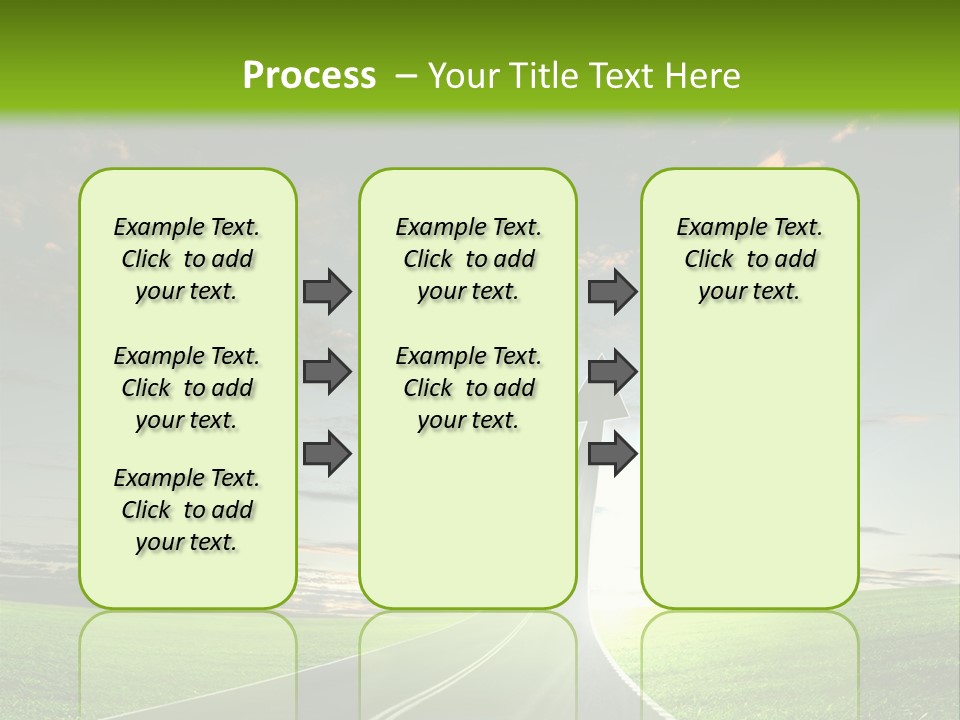 Lane Direction Progress PowerPoint Template