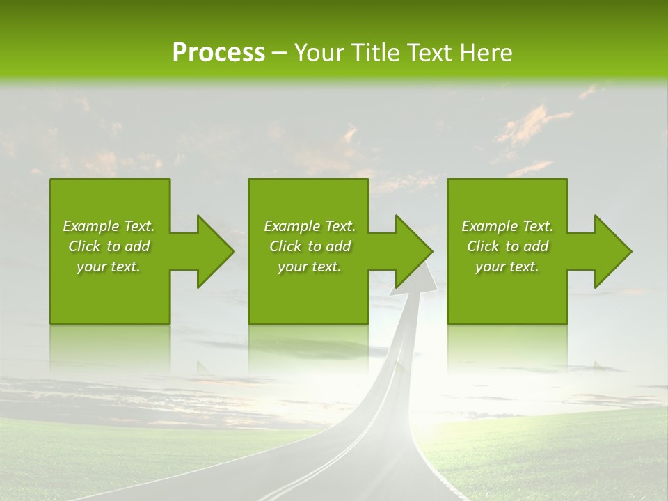Lane Direction Progress PowerPoint Template