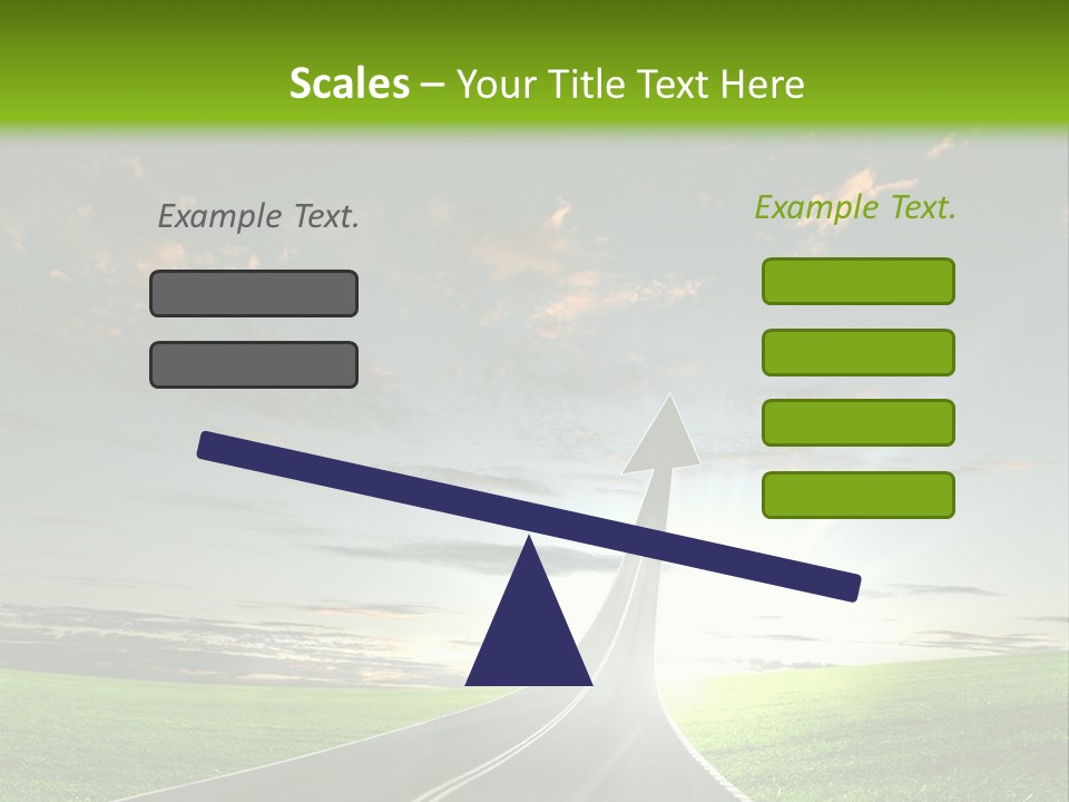 Lane Direction Progress PowerPoint Template