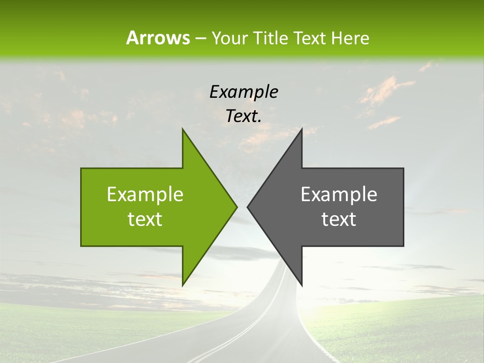 Lane Direction Progress PowerPoint Template