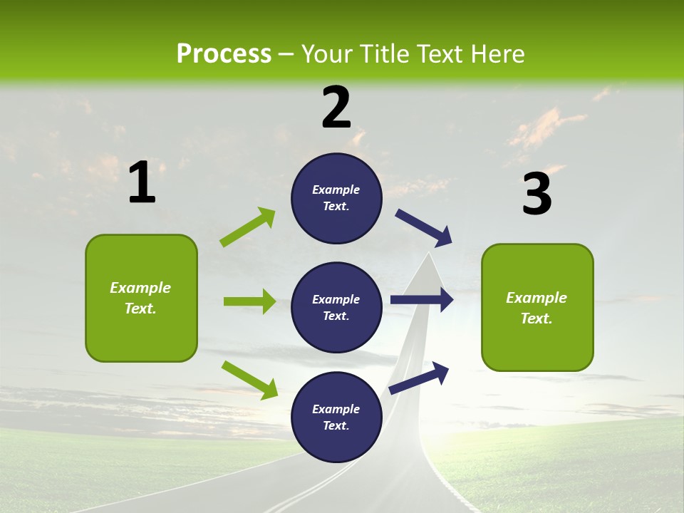 Lane Direction Progress PowerPoint Template