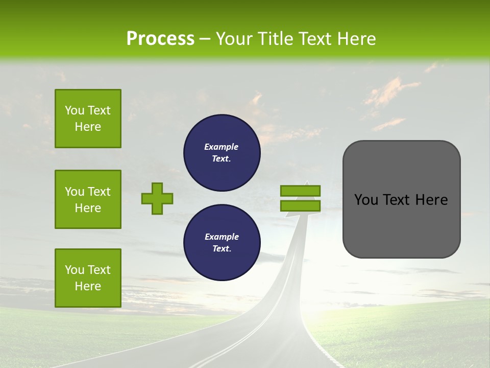 Lane Direction Progress PowerPoint Template