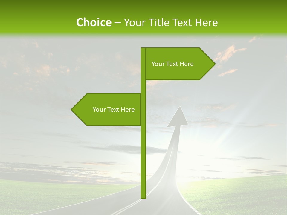 Lane Direction Progress PowerPoint Template