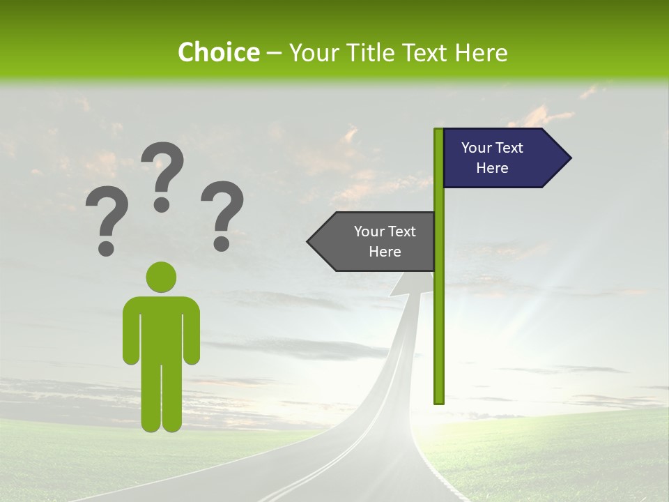 Lane Direction Progress PowerPoint Template
